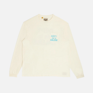 Gallery Dept LS Pocket T-Shirt CreamLight Blue