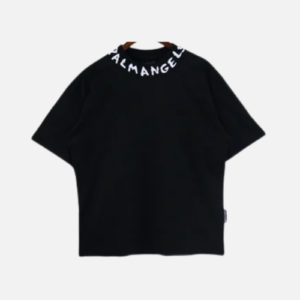 Palm Angels cotton T-shirt With A Logo Print At The High Neck Black