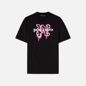 Palm Angels Miami Monogram Spray Print T-shirt Black