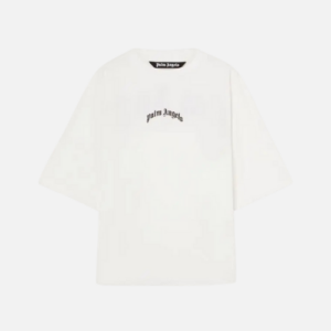 Palm Angels Curved Logo Oversized T-shirt Off-White