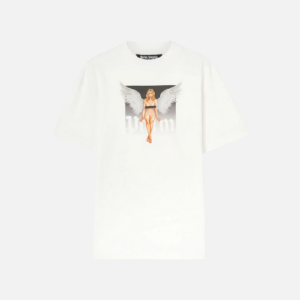 Palm Angels Crystal Pin-Up T-shirt White