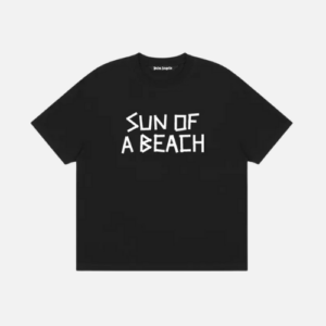 Palm Angels Sun Of A Beach Print Cotton T-shirt Black