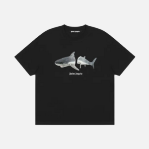 Palm Angels Shark T-shirt Made From Cotton Black