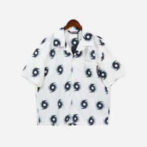 Palm Angels Hurricane-Print Cotton Bowling Shirt
