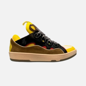 Lanvin Curb Lace-Up Black Yellow