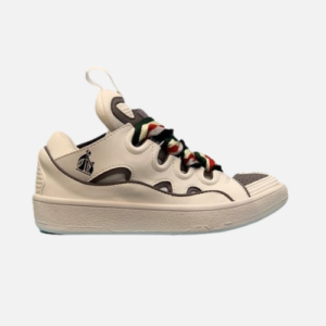 Lanvin Curb Lace-Up White Green