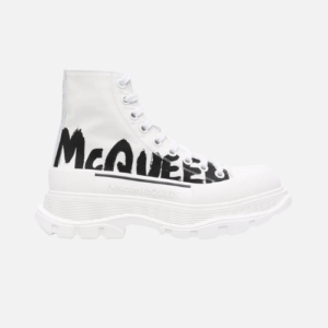 Alexander McQueen Tread Slick Boot White Logo