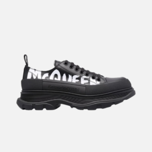 Alexander McQueen Tread Slick Lace Up Graffiti Black