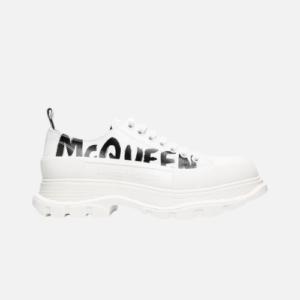Alexander McQueen Tread Slick Lace Up Graffiti White