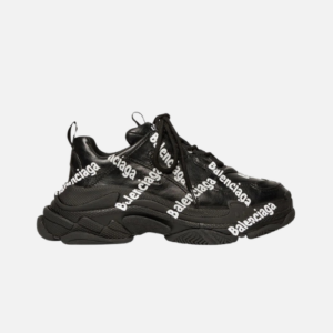 Balenciaga Triple S – Logo Print Black