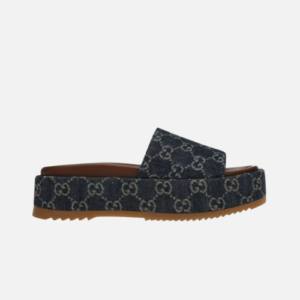 Gucci Sandal Platform 55mm Angelina Blue Denim