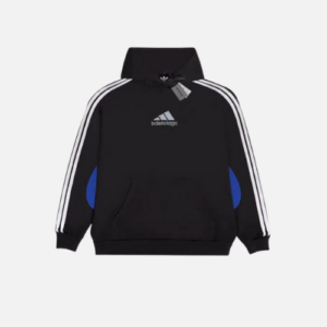 Hoodie Black White Blue Balenciaga