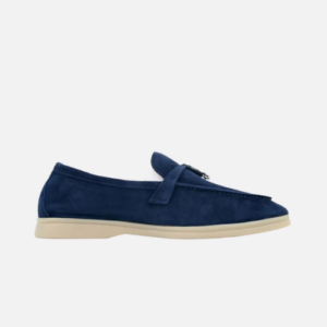 Loro Piana Bean Shoes With Hidden Blue Buckle