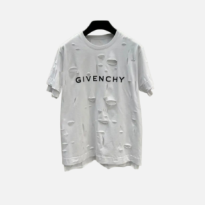 Givenchy Archetype Oversized T-Shirt With Destroyed Effect White