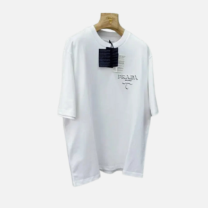 Prada Logo Oversized Cotton T-Shirt White