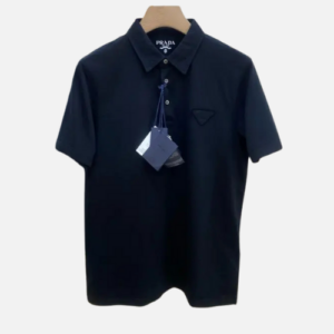 Prada Logoed Polo Shirt Blue