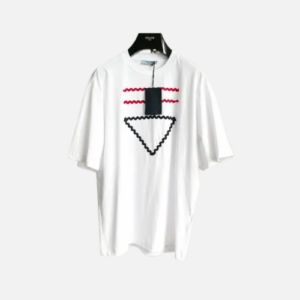 Prada Cotton T-shirt With An Embroidered Logo White