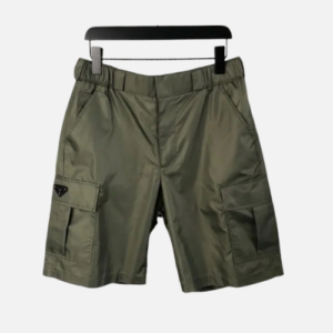 Prada – Nylon Gabardine Bermudas Shorts Green