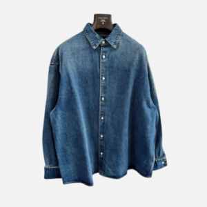 Prada Corduroy Shirt Jacket Denim Blue