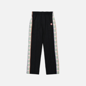 Casablanca Laurel Track Pant Black With A Jacquard Graphic Pattern Trim