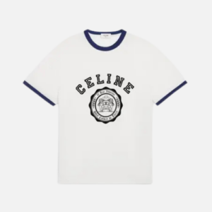 Celine Blason Loose T-shirt White Cotton