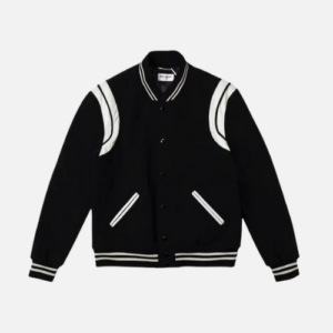 Yves Saint Laurent Teddy Varsity Jacket Black