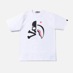 BAPE x Mastermind Half Shark MMB Tee White Cotton