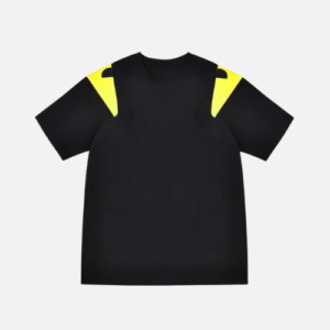 Fendi T-shirt With Yellow Accents On The Shoulders Black