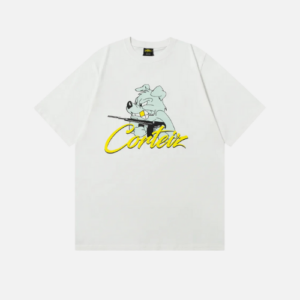 Corteiz K9 T-shirt White With Green And Orange Accents