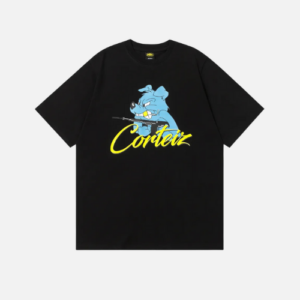 Corteiz K9 T-shirt Black With A Blue Dog Graphic