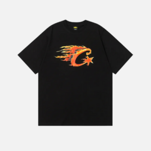 Corteiz Flame C Starz T-shirt Black