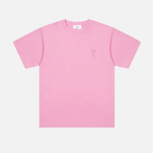 AMI Paris Ami De Coeur T-Shirt Pink Cotton