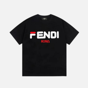 Fendi x Fila Collaboration T-shirt Black