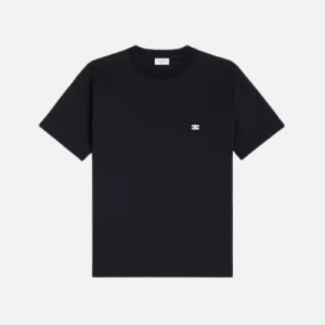 Celine Loose Triomphe T-Shirt Cotton Jersey And Black