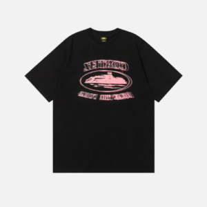 Corteiz Pink Blur Alcatraz T-shirt Black