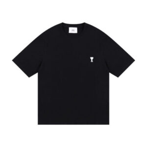 AMI Paris Cropped T-Shirt Black