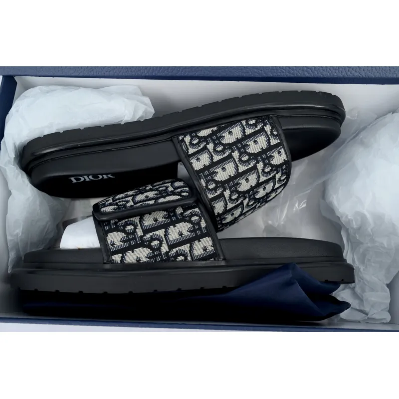 Dior Aqua Sandal Beige And Black Dior Oblique Jacquard - Imagen 2